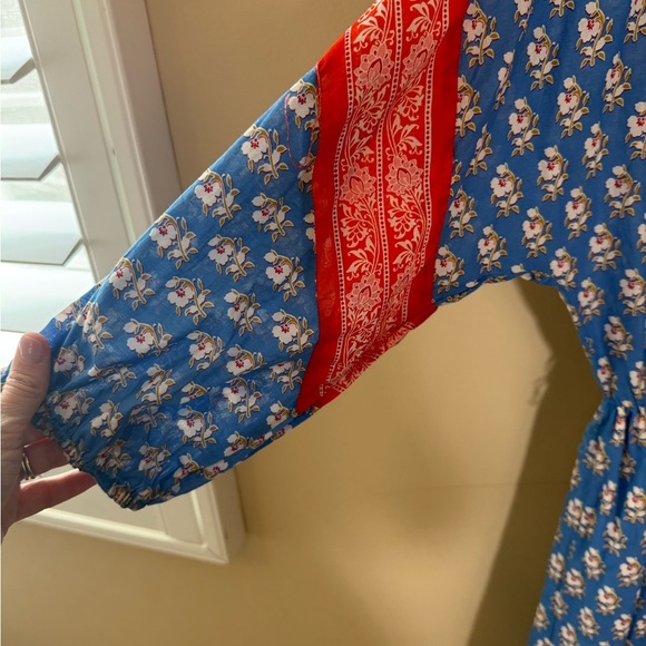 J.Crew Women's V-Neck Cover Up Dress in Classic Block Print Beachwear small - Picture 6 of 8